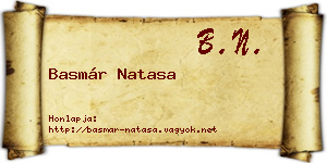Basmár Natasa névjegykártya